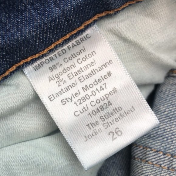 DESIGNER CURRENT/ELLIOT DISTRESS SKINNY 26x27 JEANS 🦋 - Picture 7 of 10